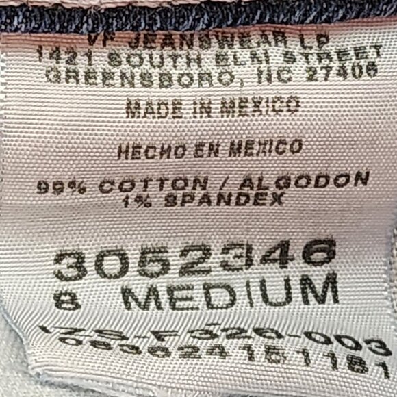 Lee National Denim Day Med Wash Breast Cancer Awareness Pink Stitch Jeans 8 MED - Picture 15 of 16